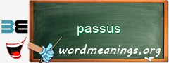 WordMeaning blackboard for passus